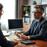 Cliente consultando advogado sobre fraudes imobiliárias para evitar golpes na compra de imóveis.