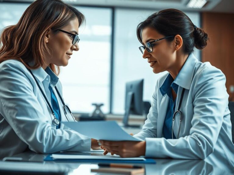 Como funciona o distrato contratual? Duas partes negociam um contrato em um escritório moderno.