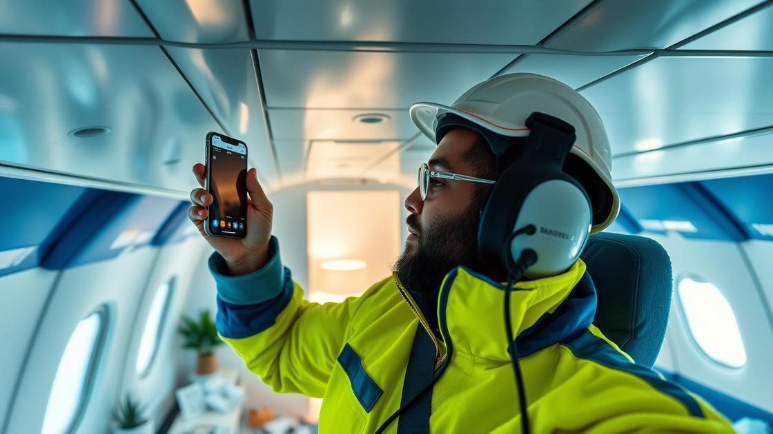 Trabalhador acessando o Meu INSS em smartphone, representando consulta ao tempo de contribuição.